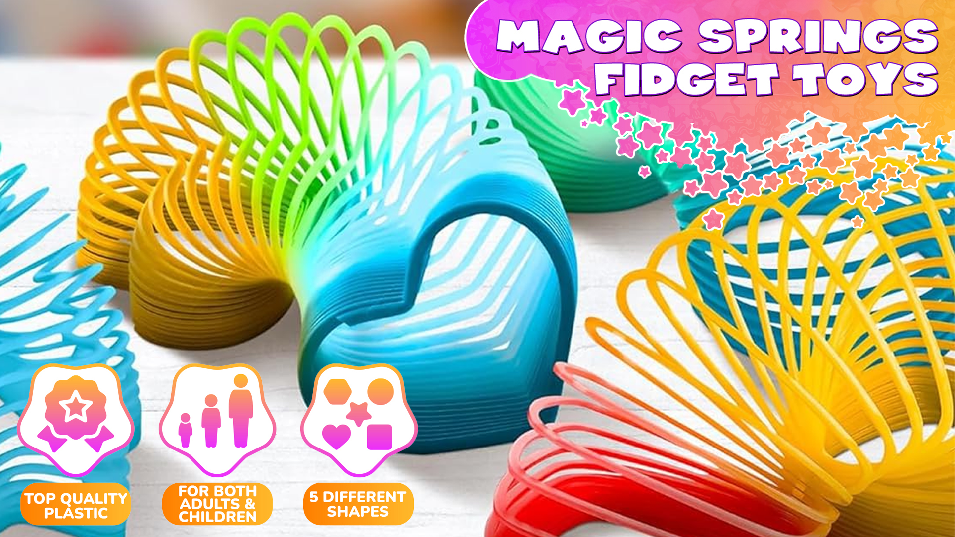 Amazon.com: 25Pcs Sensory Spring Fidget Toy Set - Rainbow Spring